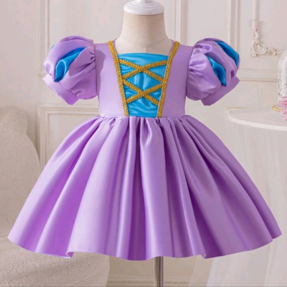 Purple and Blue Kids Costume Dress